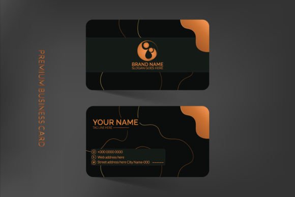Dark Flat Business Card Template: Elevate Your Brand Identity