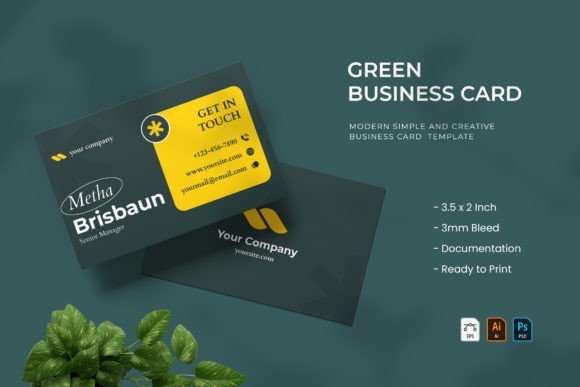 Green - Business Card: A Modern Identity for Fresh Concepts