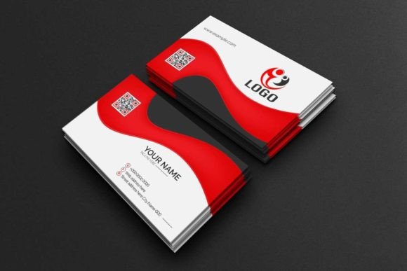 Modern Red Business Card 2023